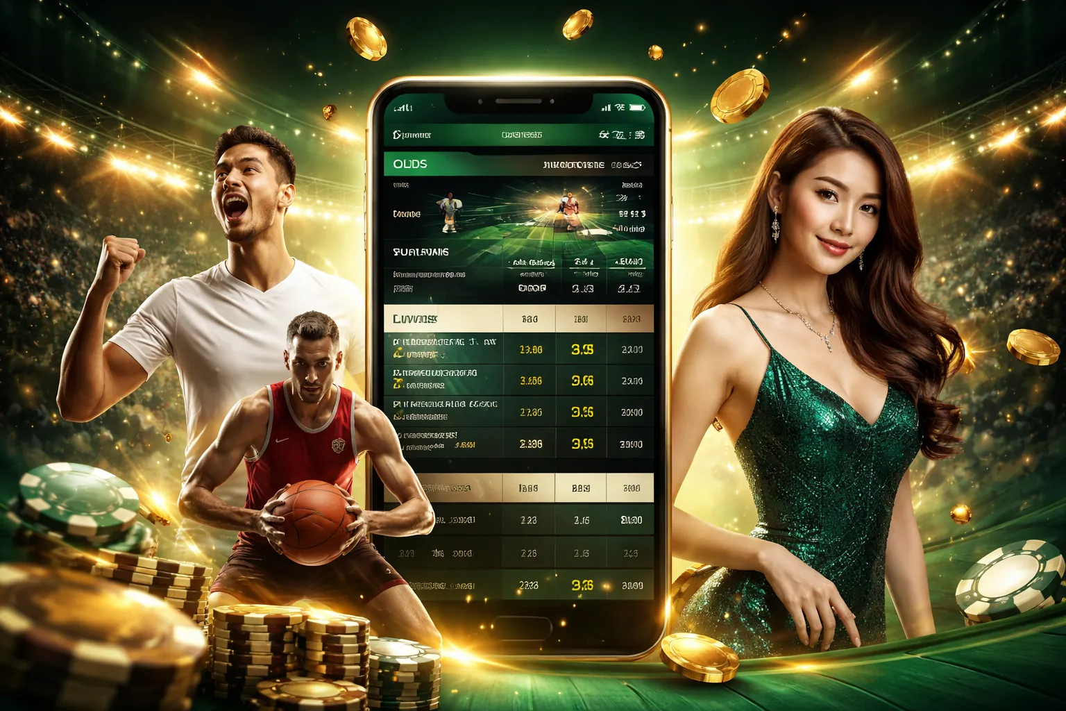 Bàn Baccarat sang trọng tại 55win11